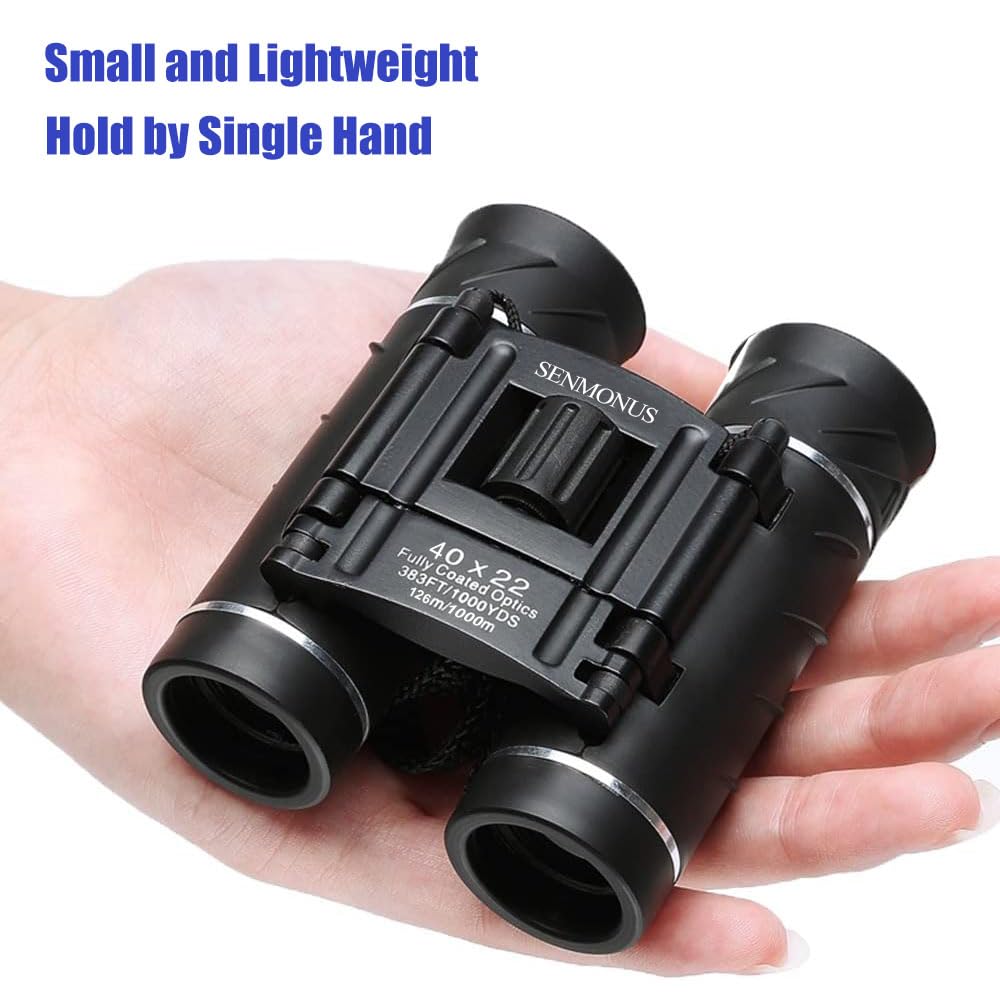 40X22 Compact Small Binoculars For Adults And Kids, Lightweight Pocket Binoculars For Bird Watching, Travel, Concerts, Sports, C